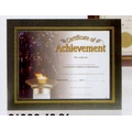 Wood Grain Leatherette Certificate Holder Frame